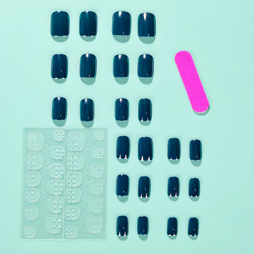 Chrome Rainbow Press-On Nails – Square Multichrome Mirror Finish Acrylic Tips