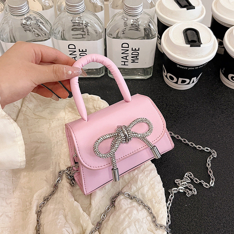 Cute Mini Handbag for Women – Bowknot PU Shoulder Lipstick Crossbody Bag