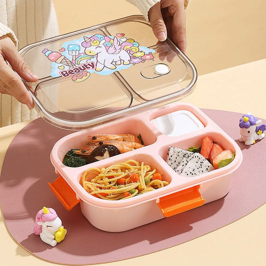 Large-Capacity Microwave-Safe Lunch Box – Leakproof, with Cutlery & Compartments