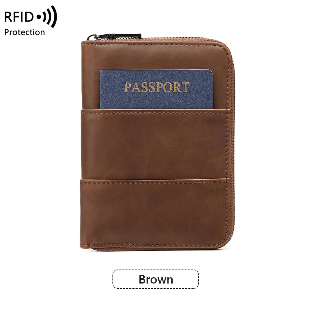 RFID Travel Passport Holder – Anti-Theft PU Leather Wallet