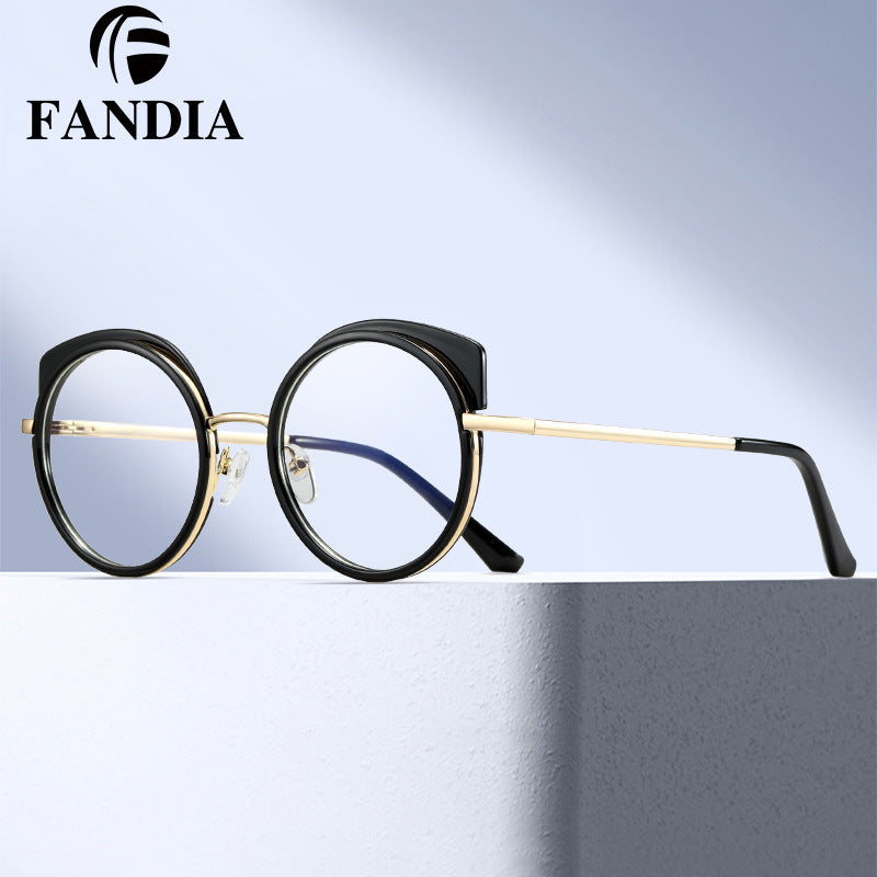 Women's Full-Frame Anti-Blue Light Glasses – Round Frame With UV Protection Eyewear