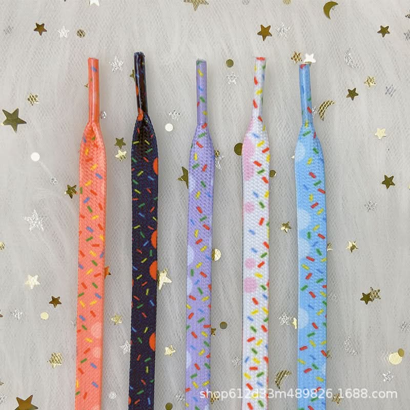 Popcorn Print Shoelaces for Sneakers – For Casual & Sports Shoes
