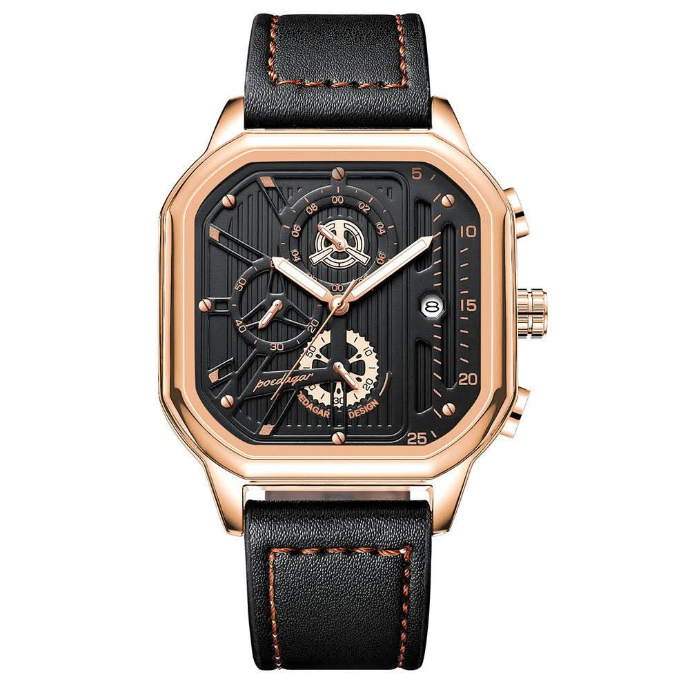 Men’s Trendy Quartz Chronograph Watch – Stainless Steel, Luminous Dial