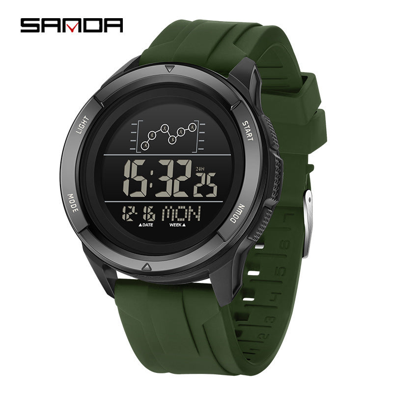 SANDA Digital Sports Watch for Students – Waterproof Countdown Luminous Watch