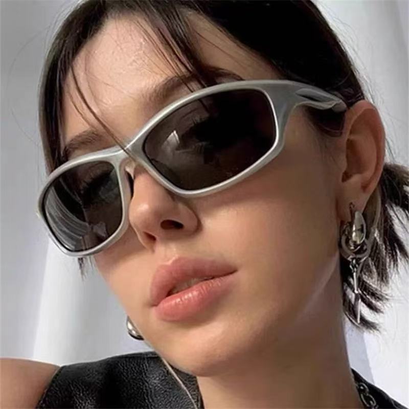 [Solarix] Silver Wraparound Sunglasses