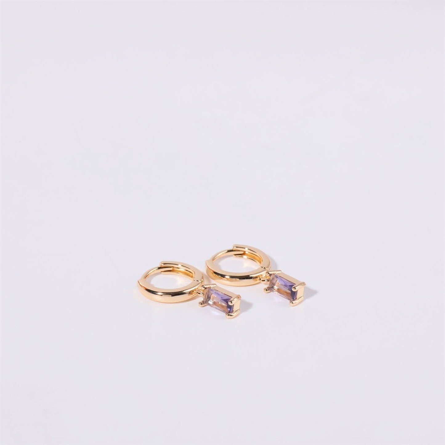 Birthstone Hoop Earrings for Women – Crystal Hoops, Retro Chic Style