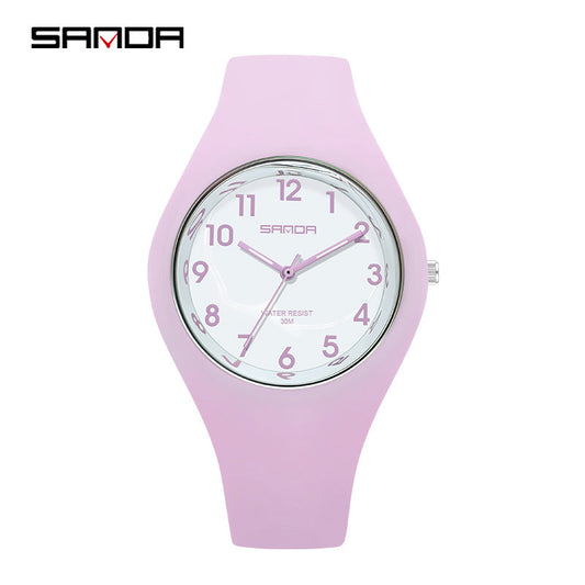Sanda Jelly Series Quartz Watch – Waterproof Shockproof Sports Watch for Students