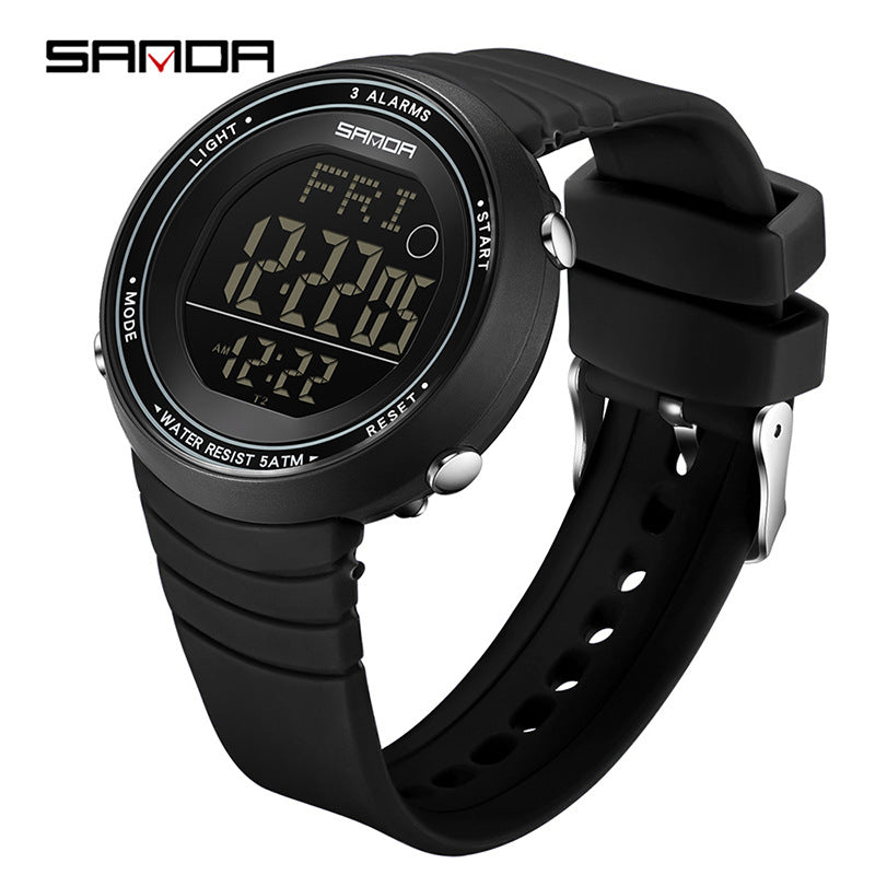 Sanda Large Screen Sports Digital Watch – Waterproof Luminous Outdoor Watch for Students