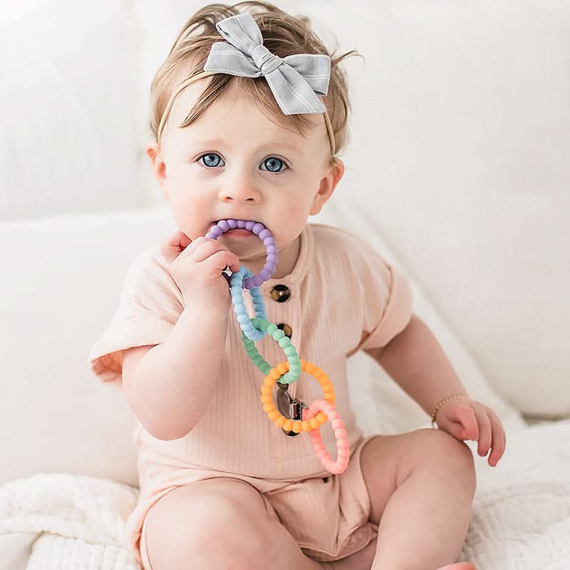 Soft Silicone Baby Teething Rings – BPA-Free, Soothing Chew Toy