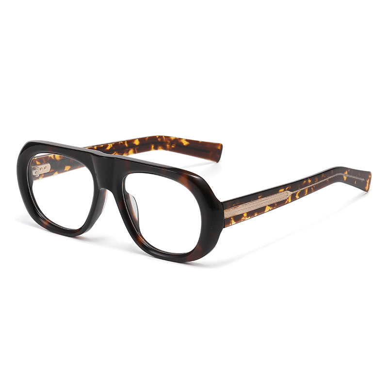 Acetate Oval Sunglasses – Minimal Mirror Finish, Lightweight European-Style Frame