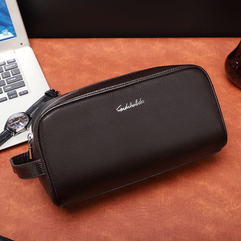 Men’s Stylish Leather Clutch Bag – Business Travel Handbag