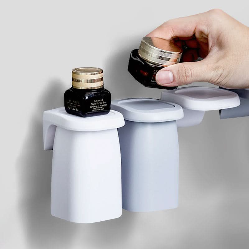 Wall-Mounted Mouthwash Cup – Toothbrush Rinse Cup for Bathroom Storage