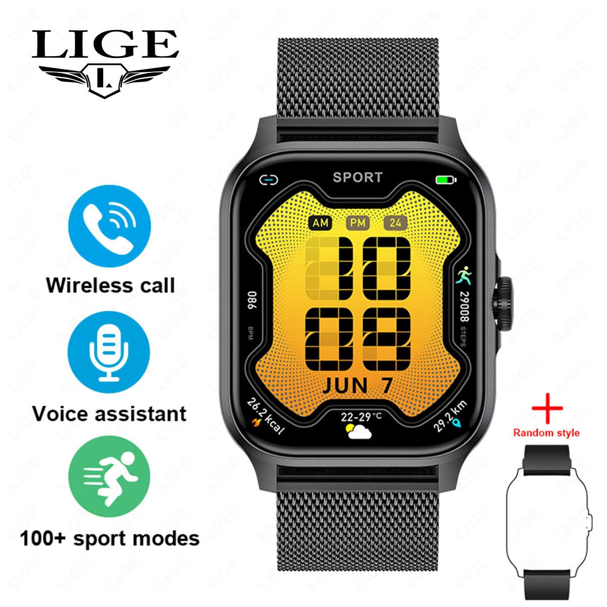 Smart Watch for Men & Women – Bluetooth Call, Health Monitor, Fitness Tracker