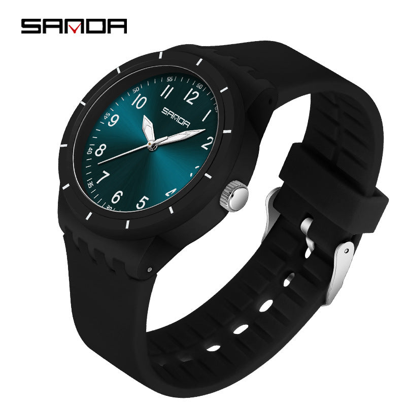 Sanda Luminous Quartz Watch – Waterproof Student Sports Wristwatch