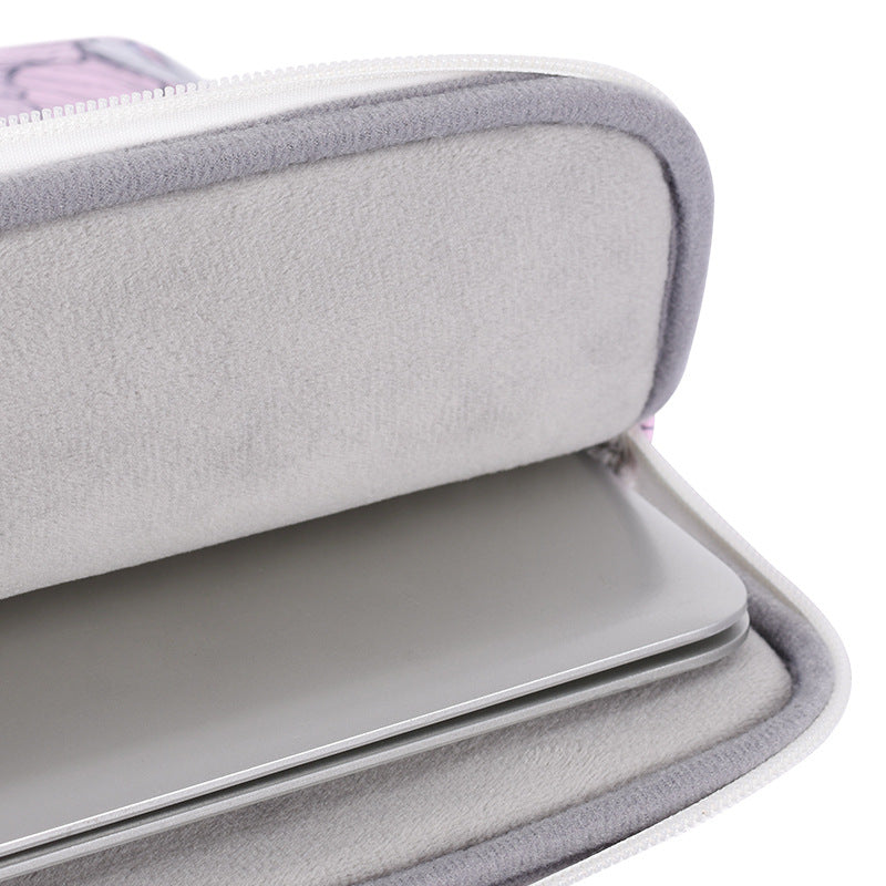 Colorful Floral PU Leather Laptop Sleeve – Waterproof Case for 11–15" Laptops