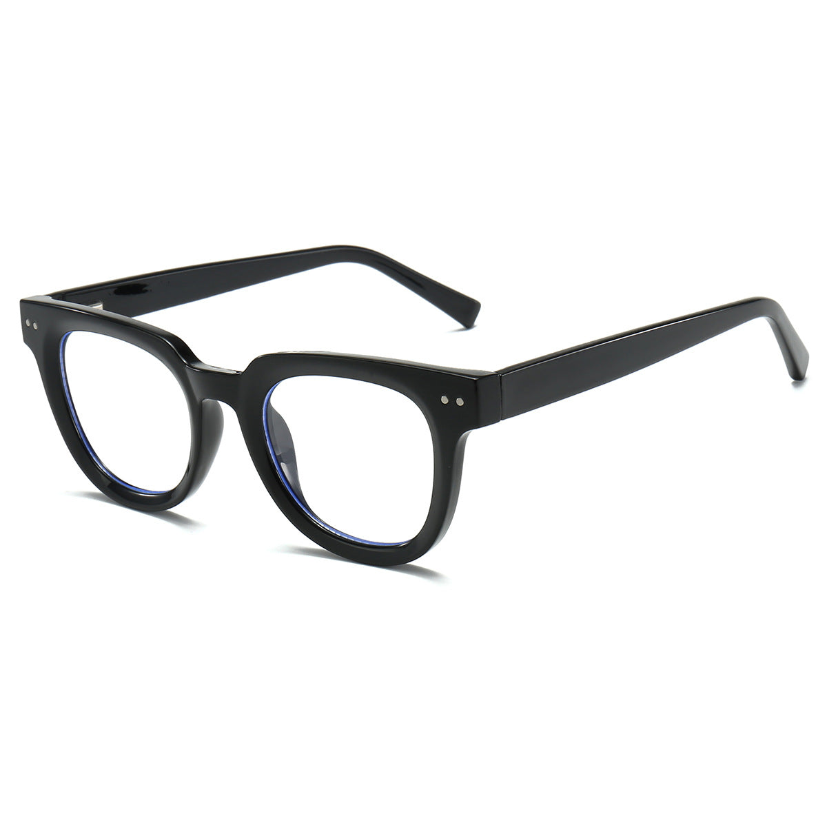 Retro Thick Frame Blue Light Glasses – Unisex TR90, Myopia-Ready