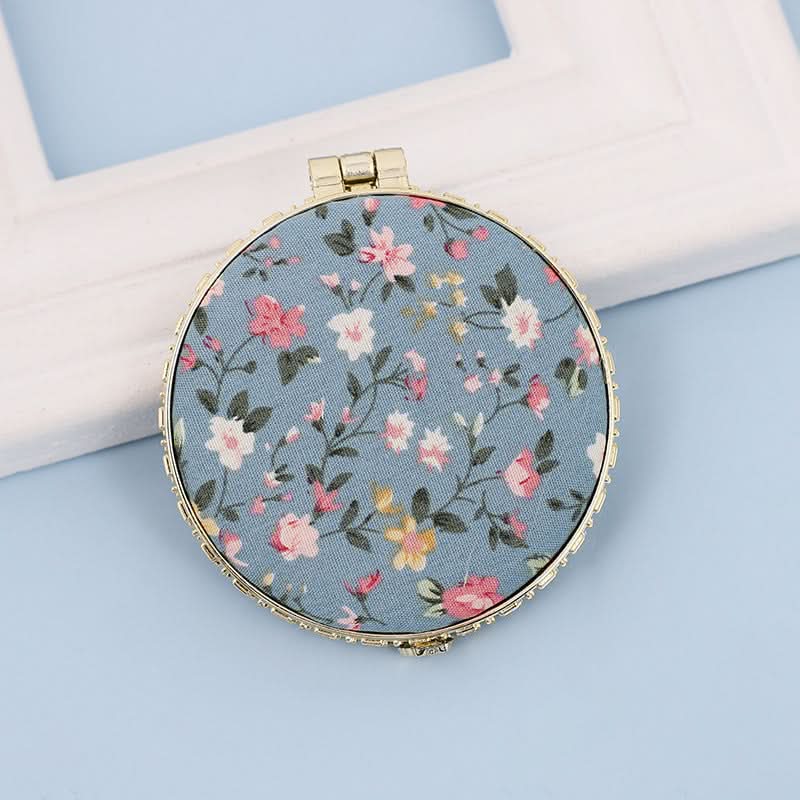 Chinese-Style Portable Mini Makeup Mirror - Double-Sided Folding Design (Set of 2 pcs.)