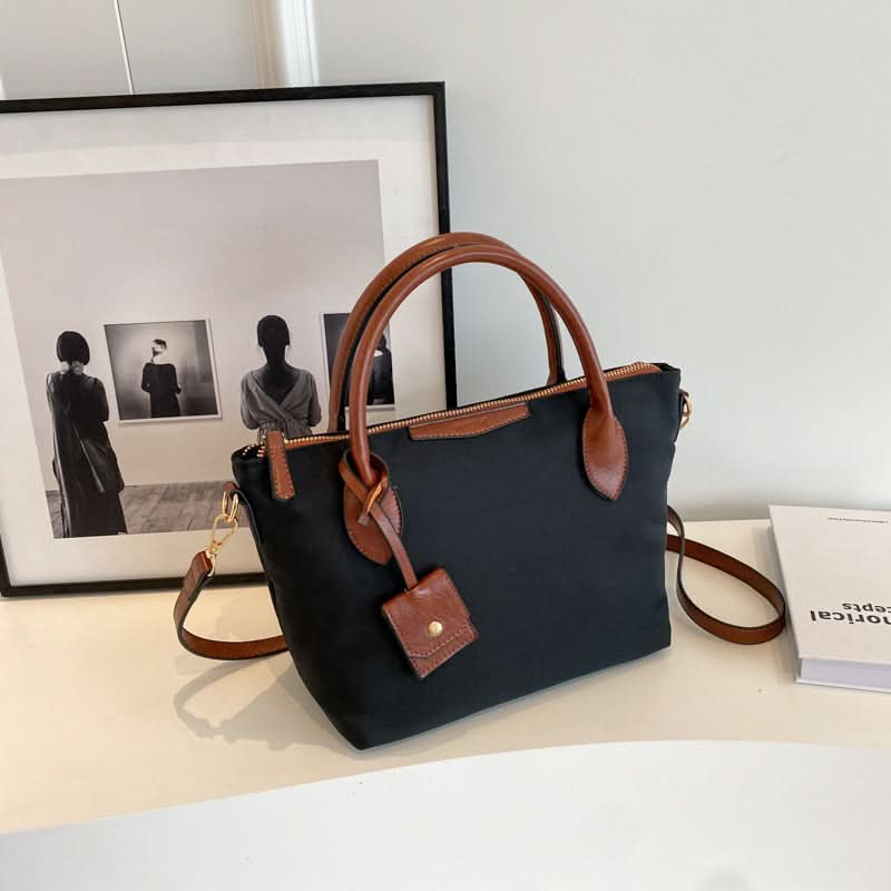 Women's Waterproof Nylon Crossbody Bag – With Leather Handles