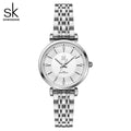 SK Women’s Business Quartz Watch – Diamond Accent, Thin Strap, 30M Waterproof