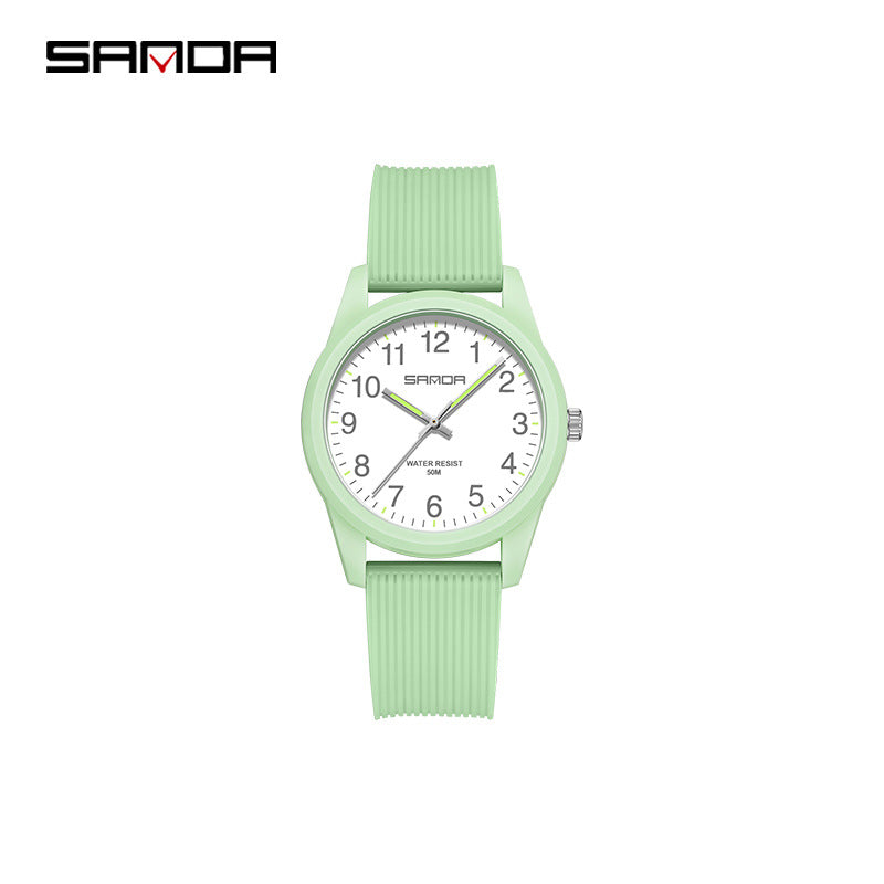 Sanda Dual Calendar Couple Quartz Watch – Waterproof Fashion Watch for Men & Women