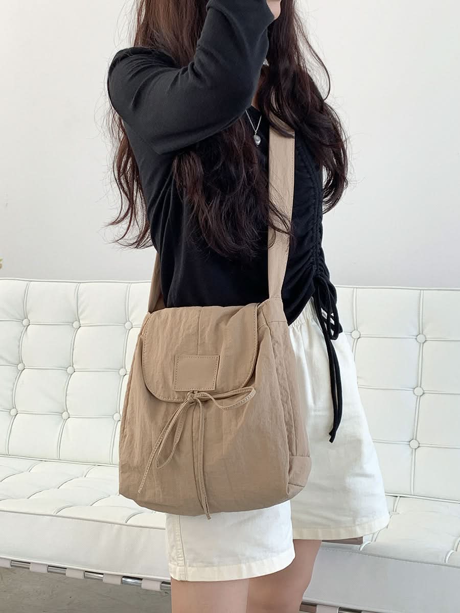 Women's Retro Nylon Shoulder Bag – Stylish Square Crossbody Bag