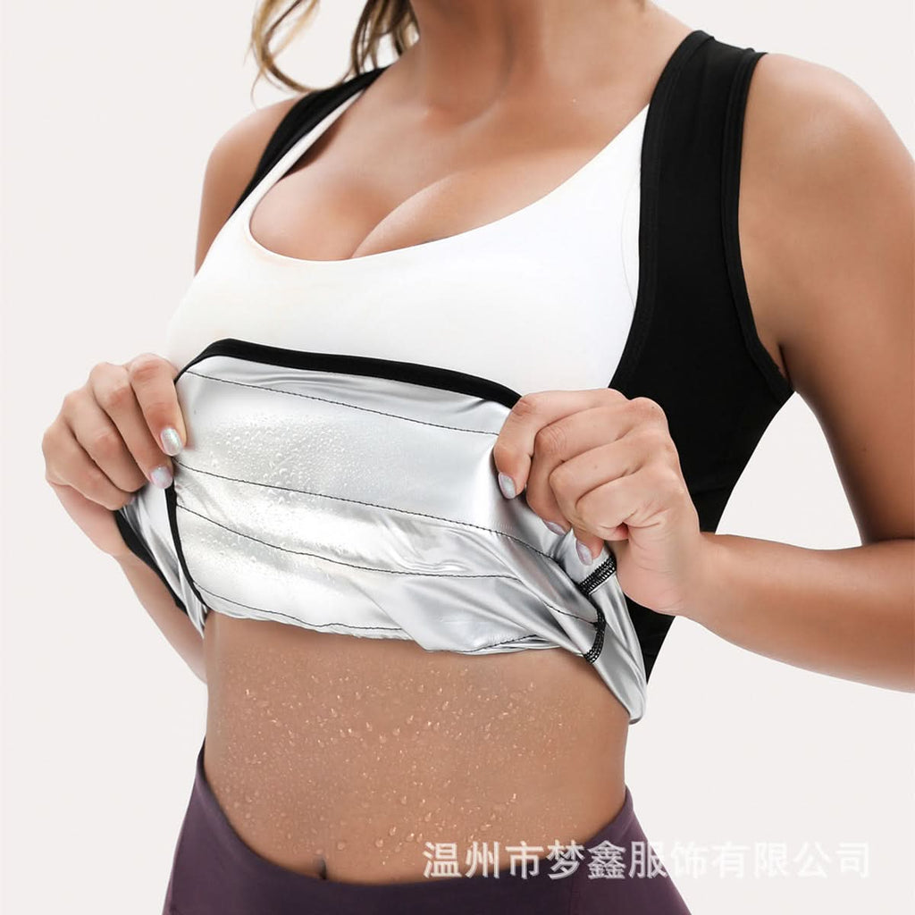 Sleeveless Waist-Slimming Sweat Vest for Body Shaping