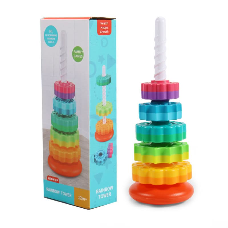 Rainbow Rotating Stacking Toy for Toddlers
