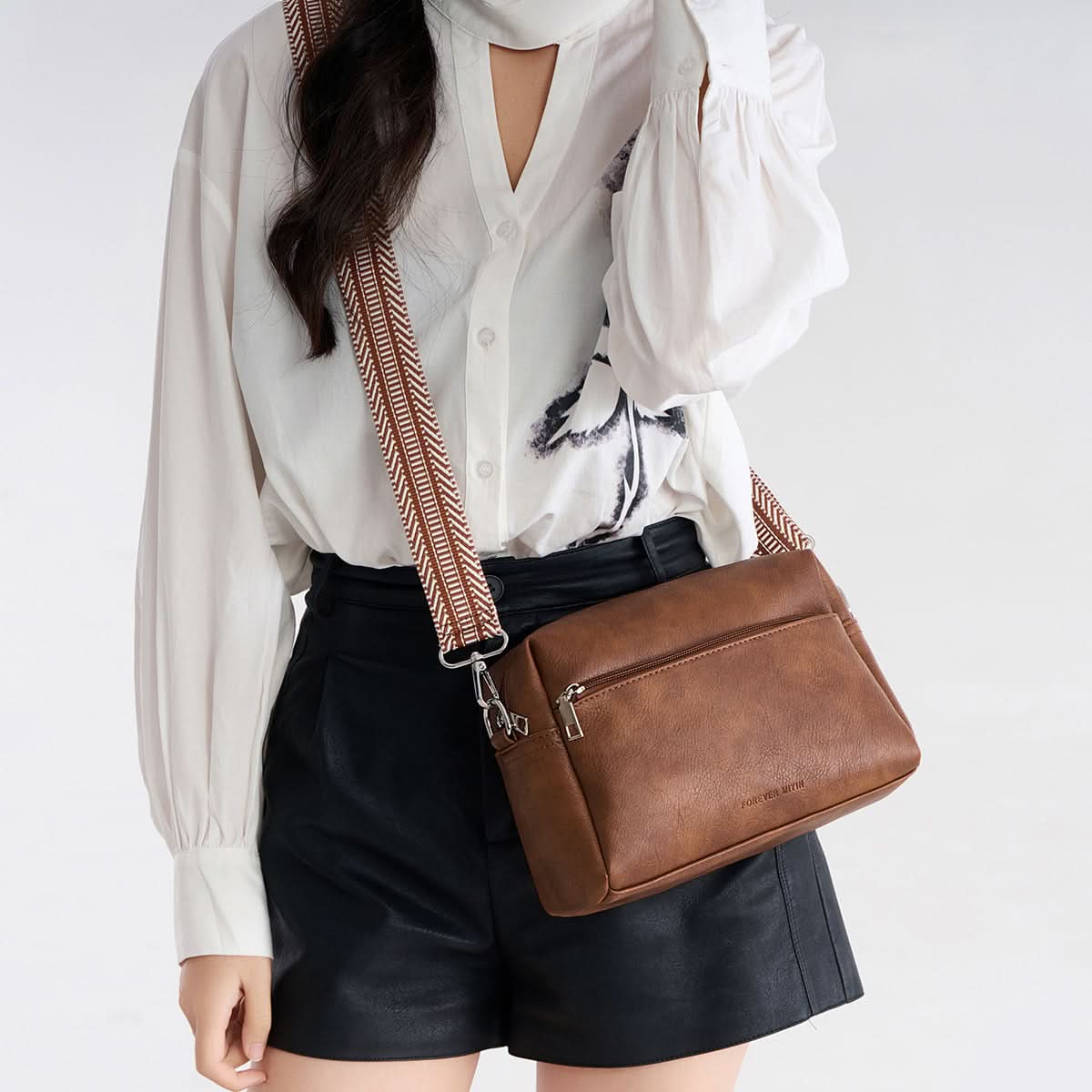 Women's Retro Small Square Crossbody Bag – Soft PU Leather