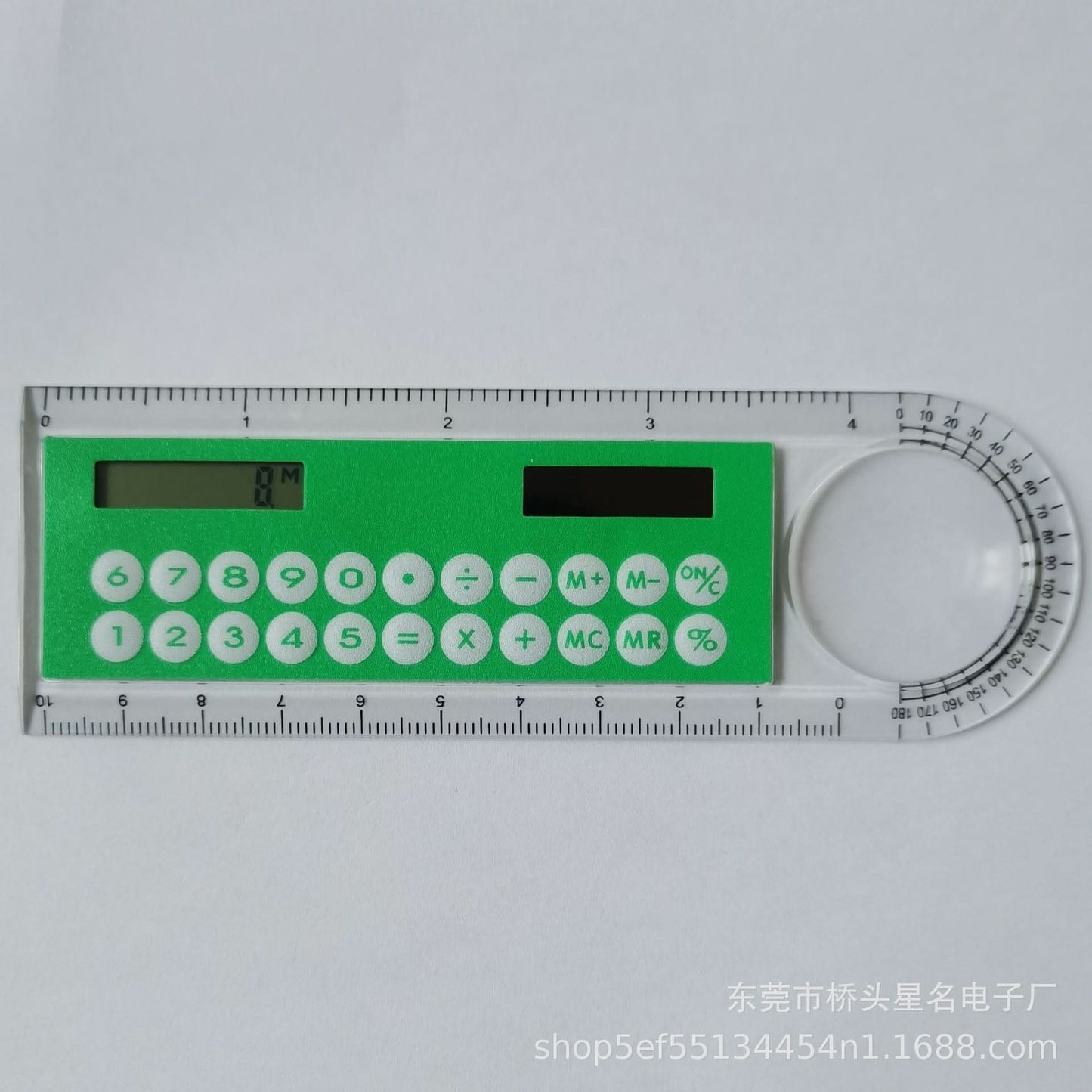 Multifunctional Protractor Ruler with Magnifying Glass
