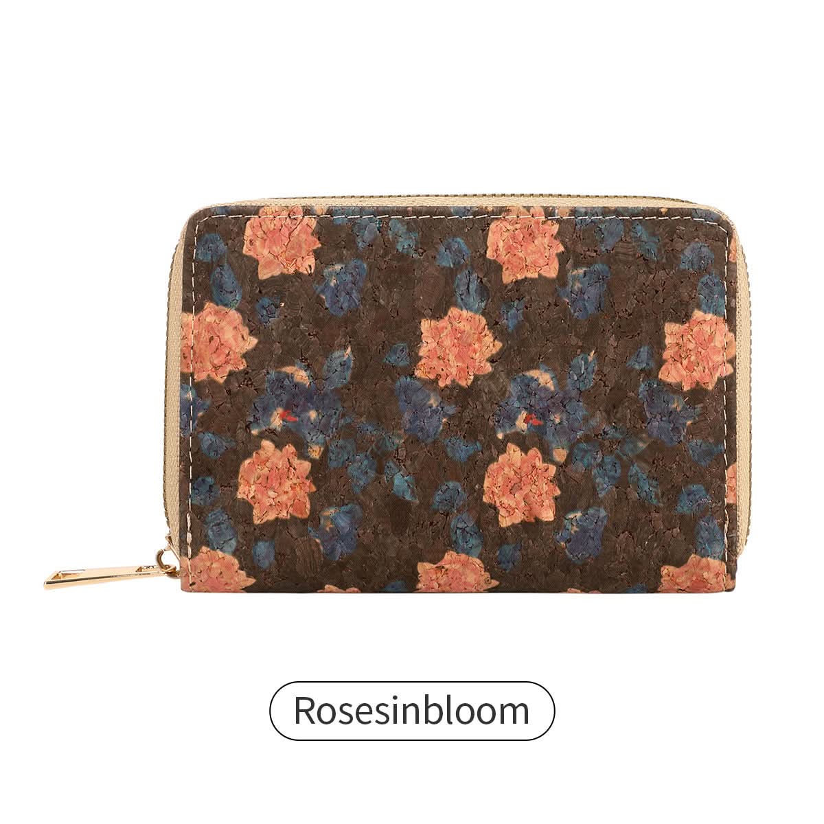 Women's Retro Floral Short Wallet – PU Leather Purse