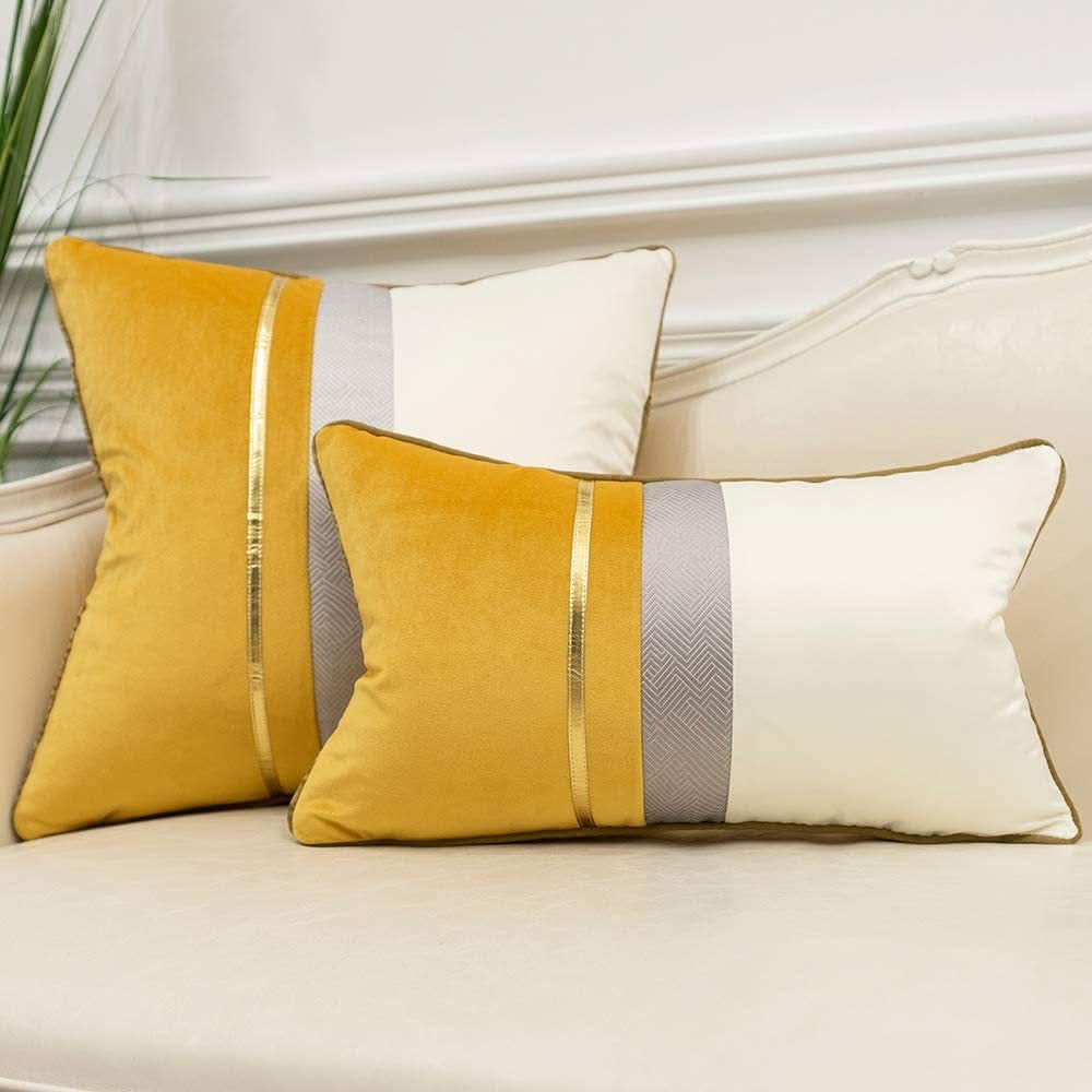 Spliced Solid Color Square & Rectangular Pillow