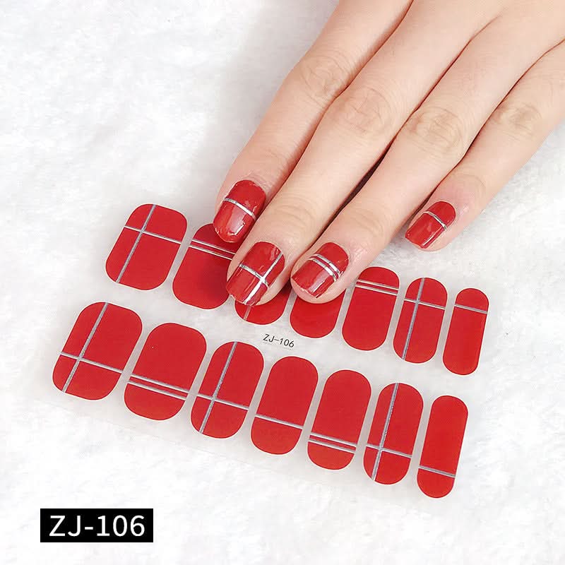 Waterproof 3D Gel Nail Stickers - Durable