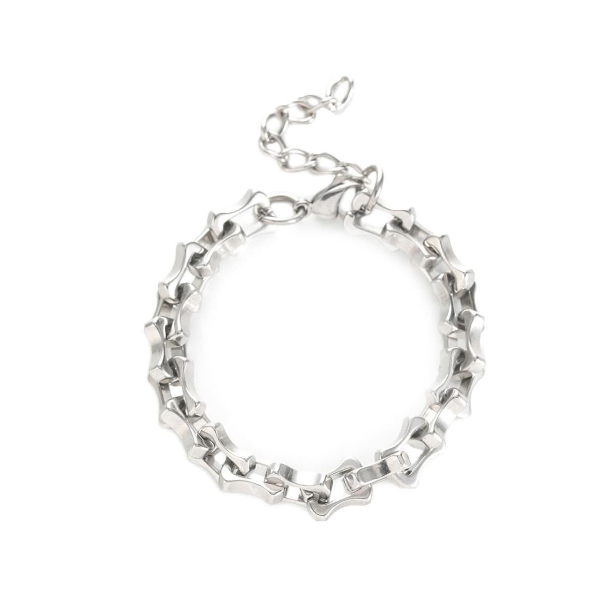 Men’s Titanium Steel Dragon Bone Bracelet – Handmade Chain