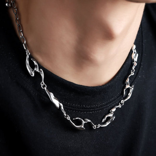 Men’s Minimalist Geometric Pendant Necklace – Hip-Hop Fashion