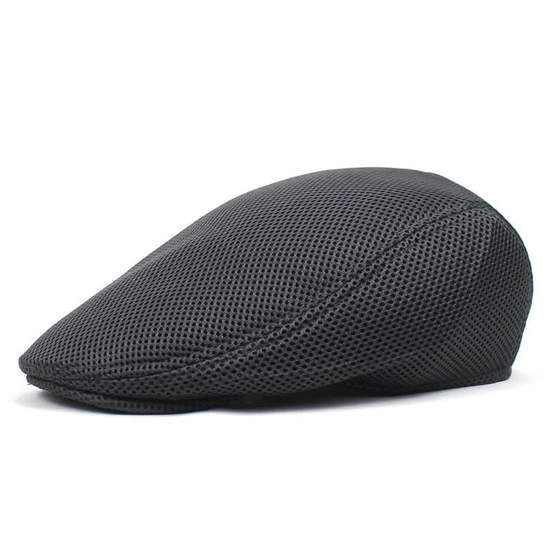Men's Mesh Beret Cap – Breathable Duckbill Hat For Spring and Summer