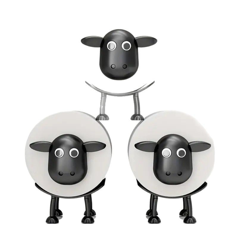 Sheep-Shaped Toilet Paper Holder – Cute Punch-Free Tissue Rack for Bathroom Décor