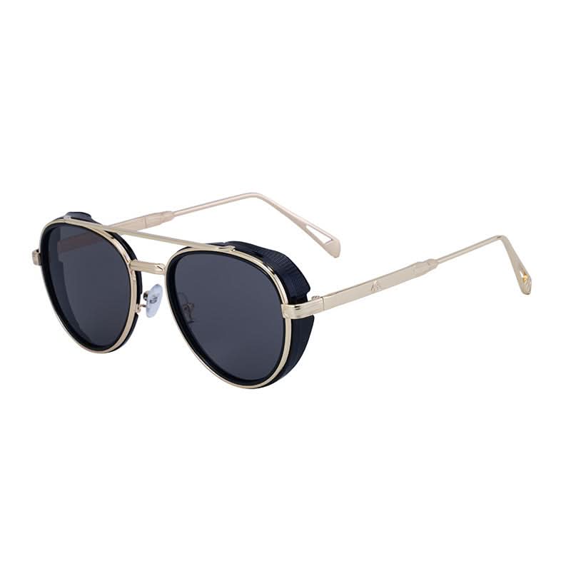 Men’s Retro Oval Sunglasses – Vintage Punk Style Shades