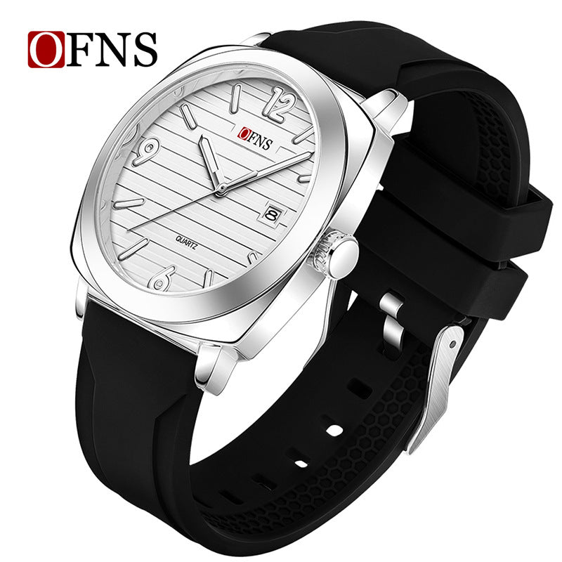 OFNS Men’s Quartz Business Watch – Waterproof Luminous Calendar Watch with Square Dial