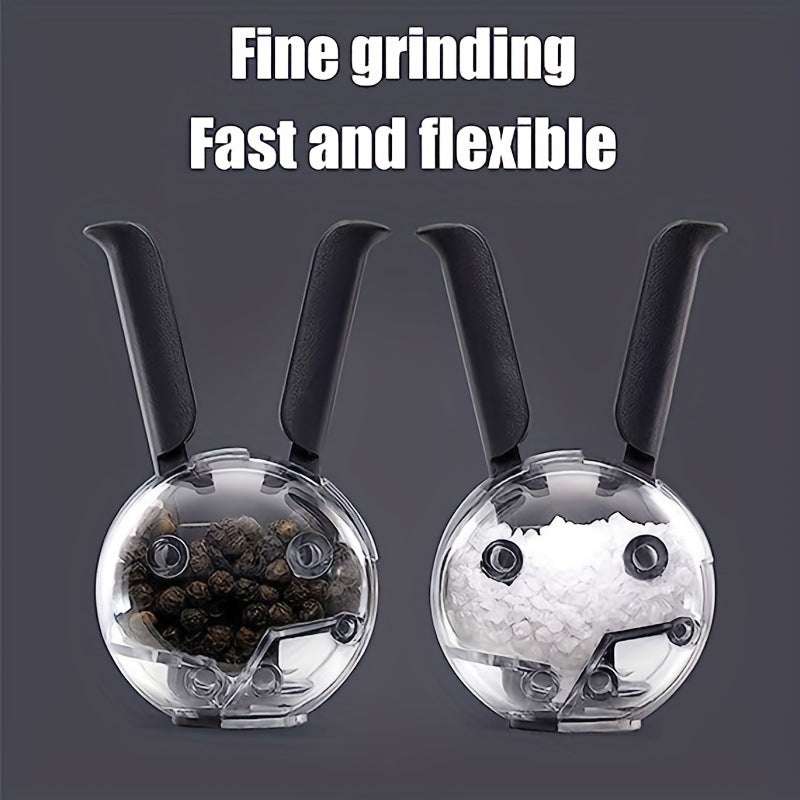 Manual Black Pepper Grinder – Glass Spice Bottle with Ceramic Core for Salt & Seasonings