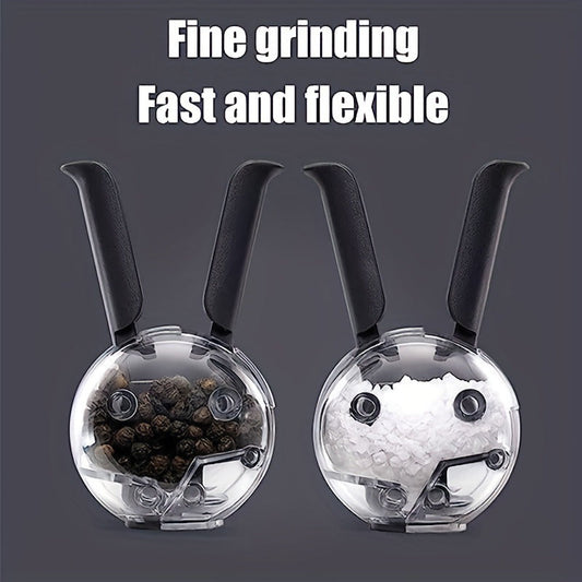 Manual Black Pepper Grinder – Glass Spice Bottle with Ceramic Core for Salt & Seasonings