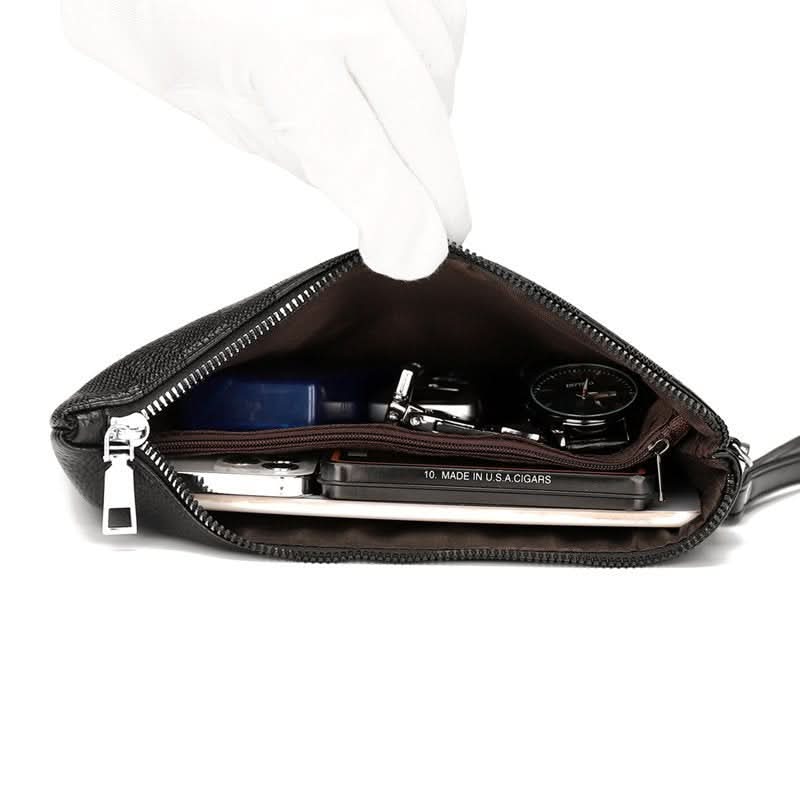 Men's PU Leather Business Clutch – Fashionable Envelope Handbag