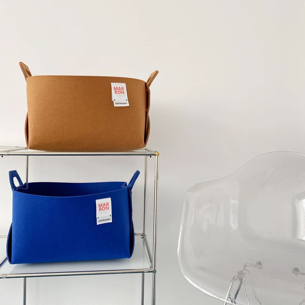 Foldable Felt Storage Basket – Kids’ Toy Organizer