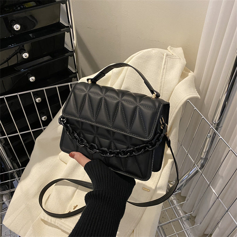 Retro PU Square Handbag – Small Chain Shoulder Bag for Women