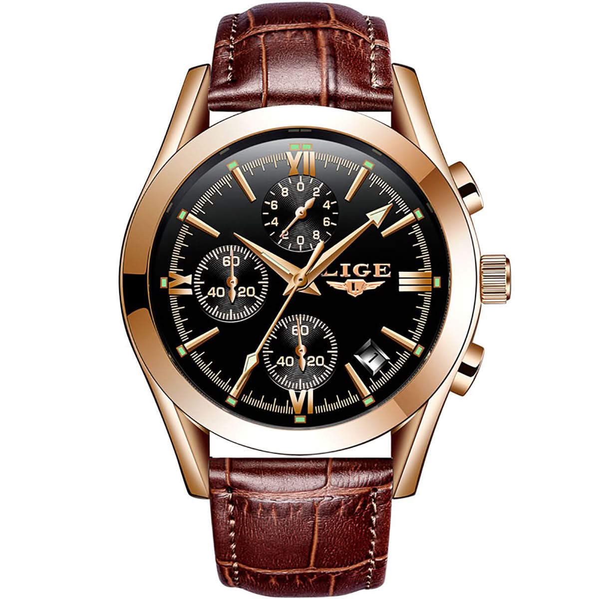 Men’s Quartz Chronograph Watch – Stainless Steel Business Timepiece