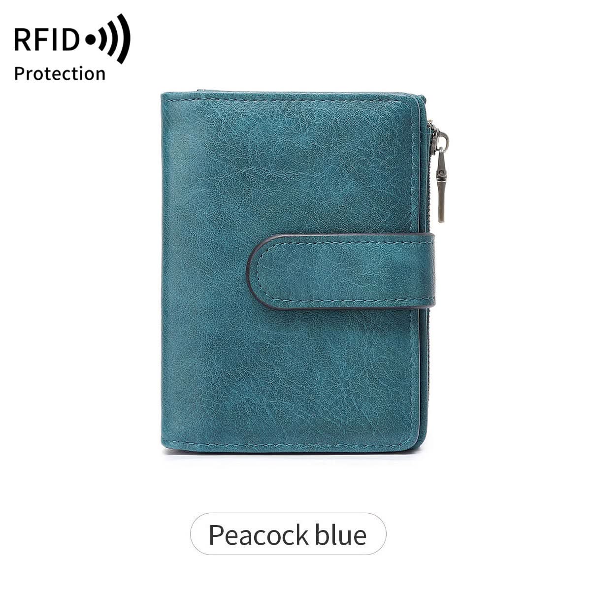 Women's RFID Blocking PU Leather Tri-Fold Wallet – Multi-Card