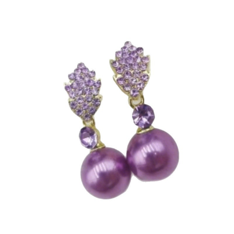 Fairy Style Leaf Pearl Earrings for Women – Luxury Crystal Jewelry