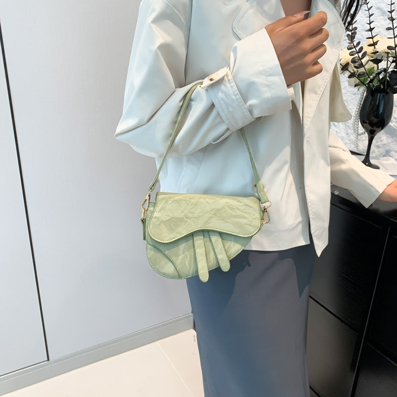 Retro PU Saddle Shoulder Bag for Women – 2024 Casual Fashion Small Square Handbag