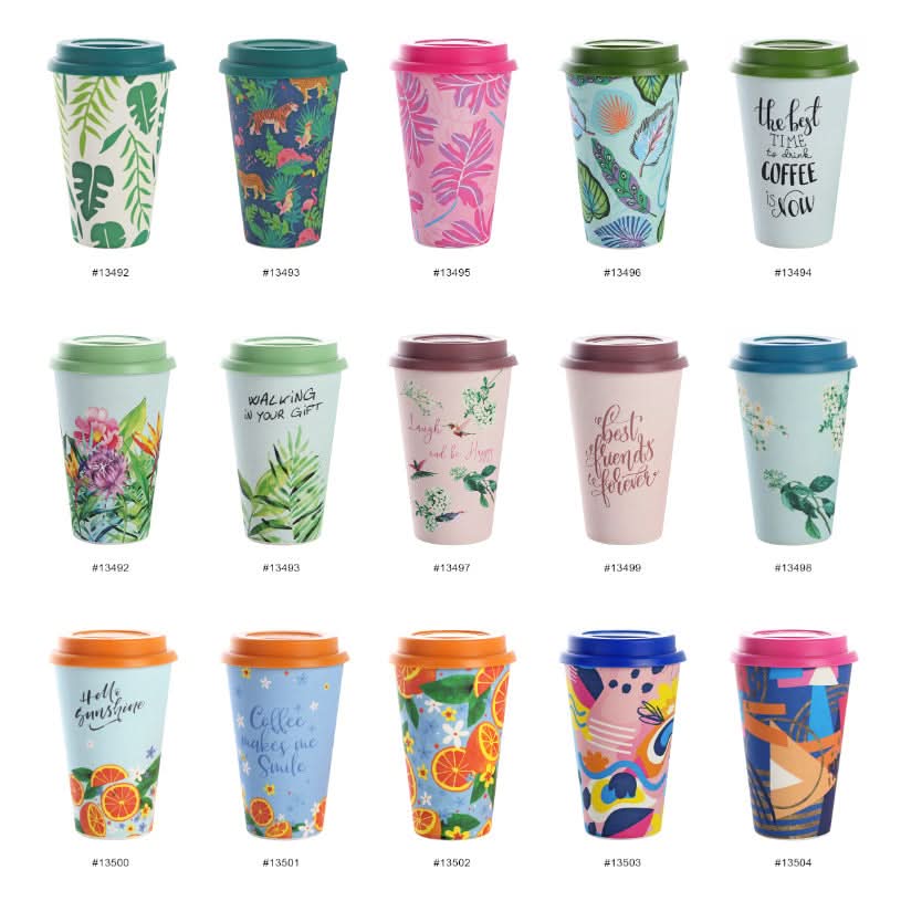 Bamboo Fiber Coffee Mug – Eco-Friendly Plant-Based Cup (400ml)