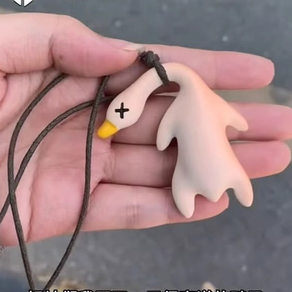 Color-Changing Roast Duck Keychain & Car Pendant – UV Reactive Resin Charm
