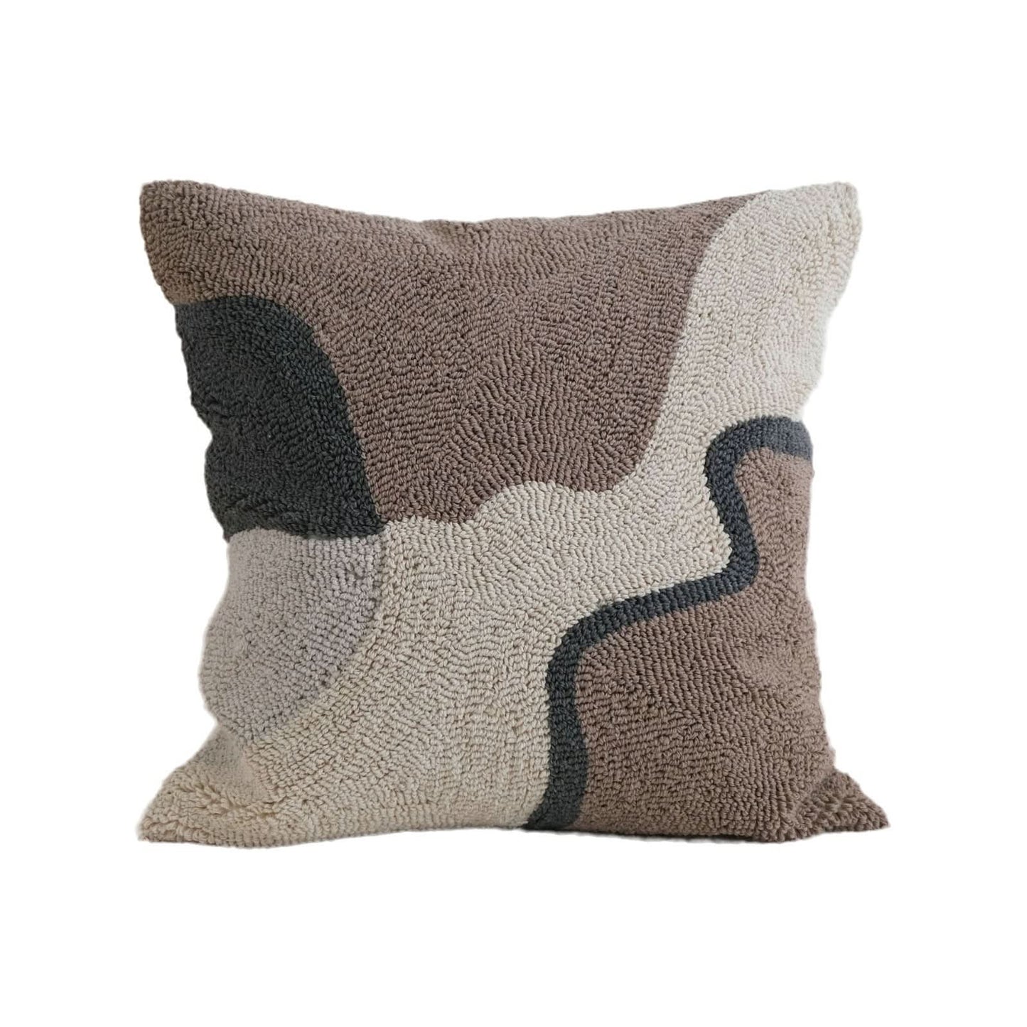 Loop Velvet Pillow - Simple Modern Geometric Contrast Color Waist Cushion